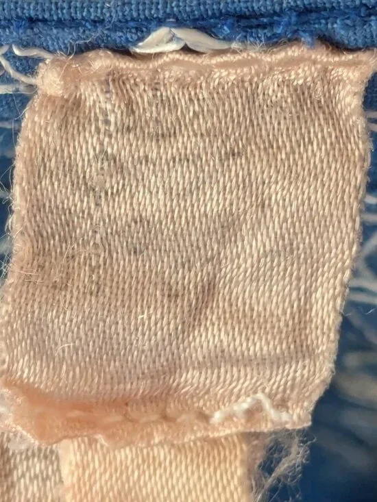 Moroccan Embroidered Tunic Top Women’s L Blue White Boho Kaftan Gandoura Shirt - Picture 4 of 8